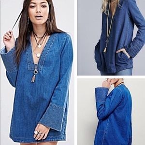 Free People Denim Tunic
